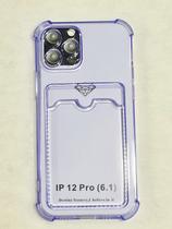 Capinha Proteção de Camera e Porta Cartão Compativel iPhone 12 Pro 6.1 Translucida