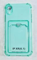 Capinha Proteção de Camera e Porta Cartão Compativel iPhone XR 6.1 Translucida