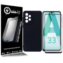 Capinha Proteção Veludo compativel Galaxy A33 5G A336 6.4 + Pel Vidro 3d Full - Cell In Power25