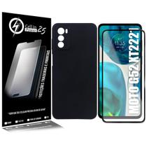 Capinha Proteção Veludo compativel Moto G52 XT2221 6.6 + Pel Vidro 3d Full - Cell In Power25