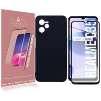 Capinha Proteção Veludo Compativel Realme C35 6.6 + Pelelicula Vidro 3d Full - Luiza Cell25