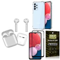 Capinha Samsung A13 4G + Fone Ouvido Bluetooth + Película 3D