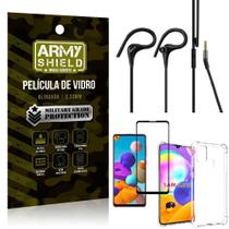 Capinha Samsung A21S + Fone Sport Hs92 + Pelicula 3D