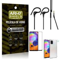 Capinha Samsung A31 + Fone Sport Hs92 + Pelicula 3D