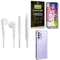 Capinha Samsung A52S + Fone De Ouvido + Película 3D Army