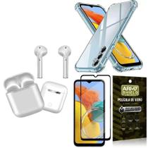 Capinha Samsung M14 + Fone De Ouvido Bluetooth + Película 3D