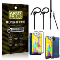 Capinha Samsung M31 + Fone Sport Hs92 + Pelicula 3D