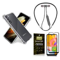 Capinha Samsung S21 + Fone Bluetooth Neckband + Película 3D - Armyshield