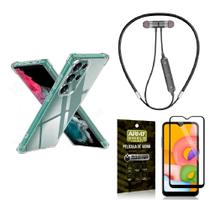 Capinha Samsung S23 Ultra + Fone Bluetooth Neckband + Película 3D - Armyshield