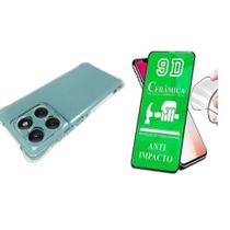 Capinha Silicone Anti Impacto + Película de Cerâmica 9D Flexível para Moto Edge 60