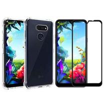 Capinha Silicone Antichoque e Película Vidro 3D LG K40S