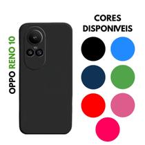 Capinha Silicone Aveludada Oppo Reno 10 + Película Vidro 3D / Privativa / Hidrogel