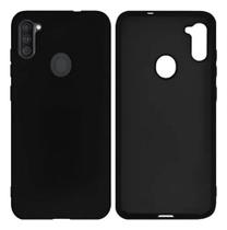 Capinha Silicone Aveludada Preta para Samsung Galaxy A11