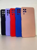 Capinha silicone aveludada Samsung A12 com Proteção da câmera Preta Capinha silicone aveludada Samsung A12 com Proteção da câmera Preta
