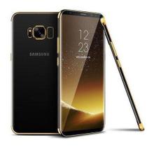 Capinha Silicone Borda Dourado Samsung Galaxy S8 Plus