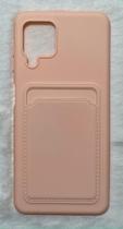 Capinha Silicone Compativel Samsung A22 4G 6.4 Porta Cartão Aveludada