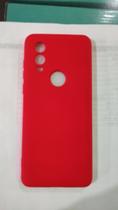 Capinha silicone moto one vision vermelho (1) verde (1)