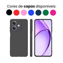 Capinha Silicone Oppo A60 Kit Com Película Vidro 3D Capa Protetora