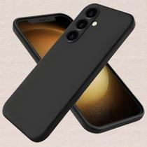 Capinha Silicone Preta Anti Impacto Compatível com Samsung Galaxy S24 Fosca Soft Touch
