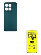Capinha Silicone Verde Escuro+ Película Fosca 9D Moto EDGE 60 Capinha Silicone Verde Escuro+ Película Fosca 9D Moto EDGE 60