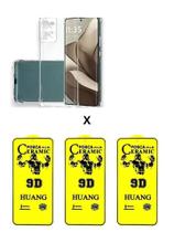 Capinha TPU Para Moto G86 5G + 3UN Películas Fosca 9D Cerâmica Flexível - LXL