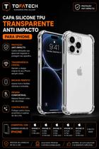 Capinha Transparente Anti Impacto para iPhone Cantos Reforçados Alta Proteção MODELO:iPhone 14 Capinha Transparente Anti Impacto para iPhone Cantos Reforçados Alta Proteção MODELO:iPhone 14