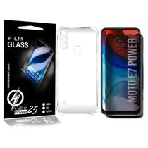 Capinha Transparente + Película Privacidade Para Moto E7 Power XT2097 6.5 - Cell In Power25