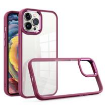 Capinha Transparente Rosa Compatível iPhone 15 Pro Luxo Capinha Transparente Rosa Compatível iPhone 15 Pro Luxo
