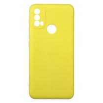 Capinha Veludo Amarelo compatível Moto E40 6.5 XT2159 + Pel Vidro 3d Full - Cell In Power25