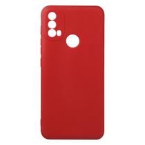 Capinha Veludo Vermelho compatível Moto E40 6.5 XT2159 + Pel Vidro 3d Full - Cell In Power25 - Motorola