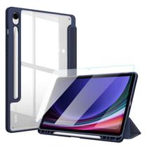 Capinha + Vidro para Tablet Samsung S9 FE 10.9, ul Marinho
