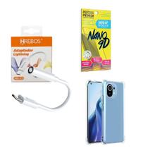 Capinha Xiaom Mi11Lite + Adaptador P2 P Tipo C + Película 9D