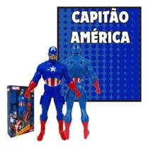 Capitão América Boneco Brinquedo Articulado Vingador Grande