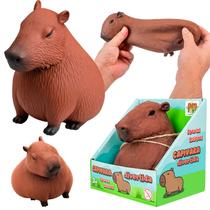 Capivara Antiestresse Em Borracha Macia Estica Esmaga Squishy Sensorial Relaxante 12 Cm