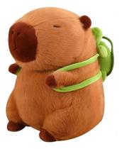 Capivara De Pelúcia 25cm Mochila Ursinho Filó Fofa Capivara De Pelúcia 25cm Mochila Ursinho Filó Fofa