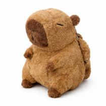 Capivara de Pelúcia 33cm Super Macia Antialérgica Lavável com Zíper