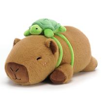 Capivara de pelúcia pesada SQEQE com mochila de tartaruga