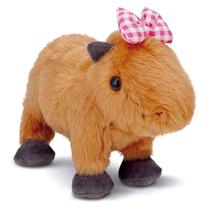 Capivara de Pelucia Porco do Mato Menina Grande com Laço 44cm Cortex Pelucias HAS Brasil