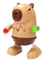 Capivara Fofa Interativa Sensorial Anda Com Luz E Som - Enviamos no mesmo dia