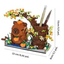 Capivara Mini Figuras De Tijolos Suporte De Caneta Organizador De Mesa Multifuncional 1880 Peças