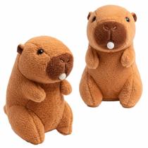 Capivara Pelúcia Interativa Marrom Fofa Brinquedo Macio Pequena 22 cm Capivara Pelúcia Interativa Marrom Fofa Brinquedo Macio Pequena 22 cm