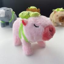 Capivara Rosa Antialérgica Anda Faz Barulho Brinquedo Pelúcia Menino Menina - Enviamos no mesmo dia