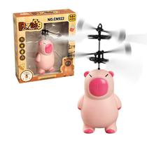 Capivara Voadora de Brinquedo Helicóptero em Forma de Bichinho Fofo Com Sensor