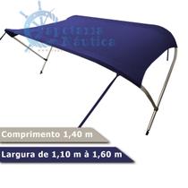 Capota Toldo Nautico 2 Arcos Estrutura Reforçada Para Lanchas, Barcos de Aluminio e Botes