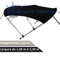 Capota Toldo Nautico 3 Arcos 2,2 m Comprimento Estrutura Reforçada P/ Lanchas, Barcos de Aluminio e Botes Capota Toldo Nautico 3 Arcos 2,2 m Comprimento Estrutura Reforçada P/ Lanchas, Barcos de Aluminio e Botes