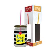 Capote Vidro Com Canudo 360ml Só Love Simas Capote Vidro Com Canudo 360ml Só Love Simas