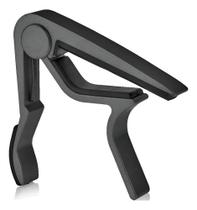 Capotraste Braçadeira Hook H2 Aluminio P/ Violão E Guitarra Preto