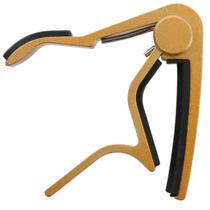 Capotraste Guitarra Alumínio Mostarda Capo Profissional Dourado Fosco 50mm Metal Guitar Capo