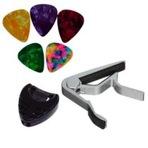 Capotraste Haste Longa para Violão Guitarra e Ukulele com Encaixe de Pressão Prata e Preto OEM Capotraste Haste Longa para Violão Guitarra e Ukulele com Encaixe de Pressão Prata e Preto OEM