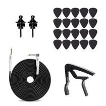 Capotraste Para Violão Voik Cabo P10 Strap Lock Palhetas